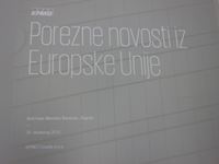 Member Seminar: Porezi - novosti iz Europske unije