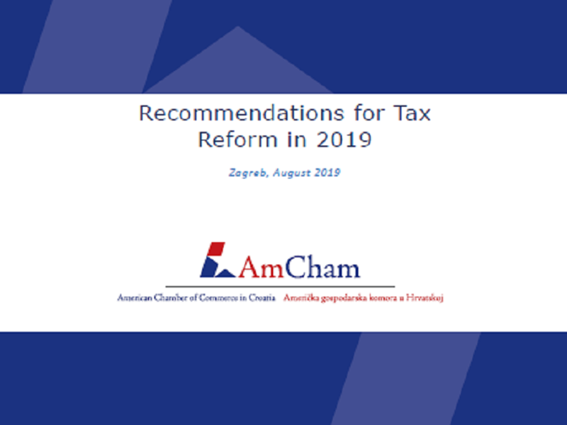 New position paper ''Recommendations for Tax Reform in 2019''