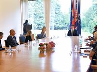 AmCham's Delegation at the meeting with the President of the Republic, Mr. Zoran Milanović