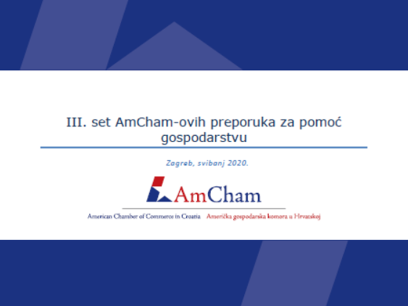 AmCham predstavio III. set preporuka  za pomoć gospodarstvu
