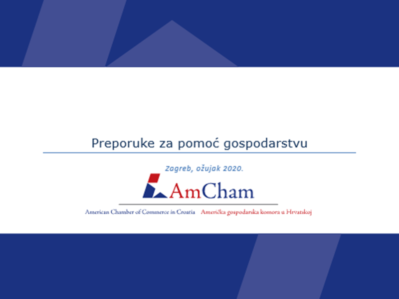 AmCham objavio preporuke za pomoć gospodarstvu