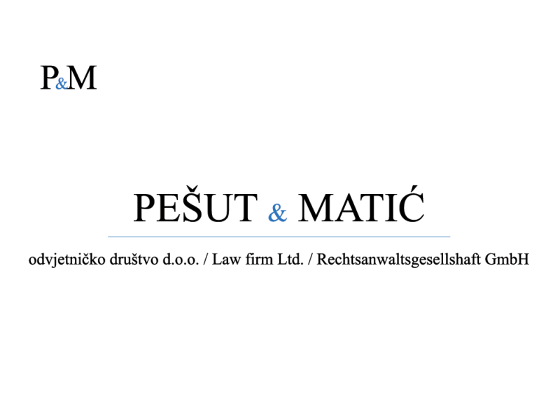Welcome New Member: Pešut & Matić odvjetničko društvo d.o.o.